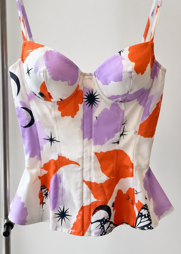 Interstellar Bloom Corset Top